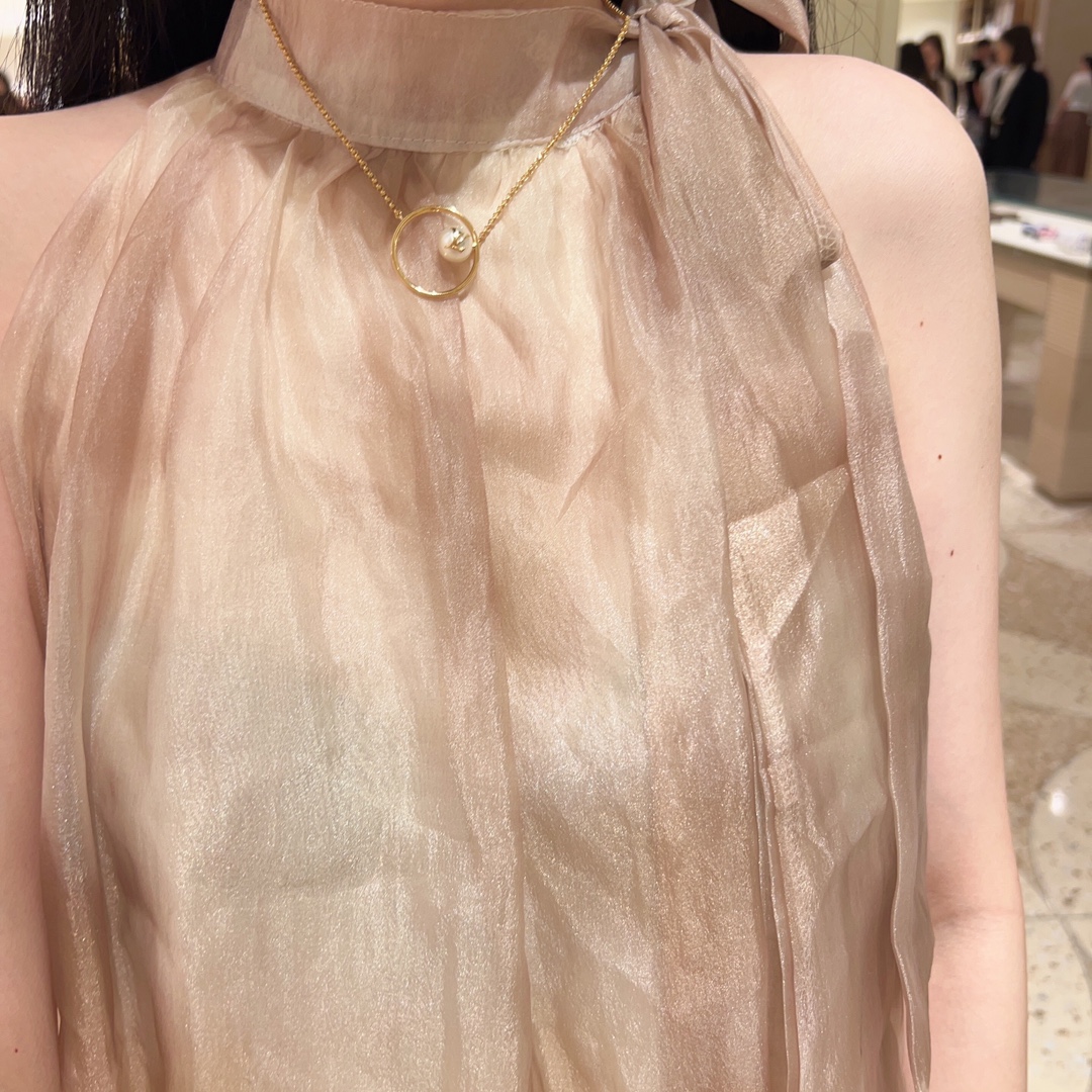 Louis Vuitton Hoop Pearl Necklace