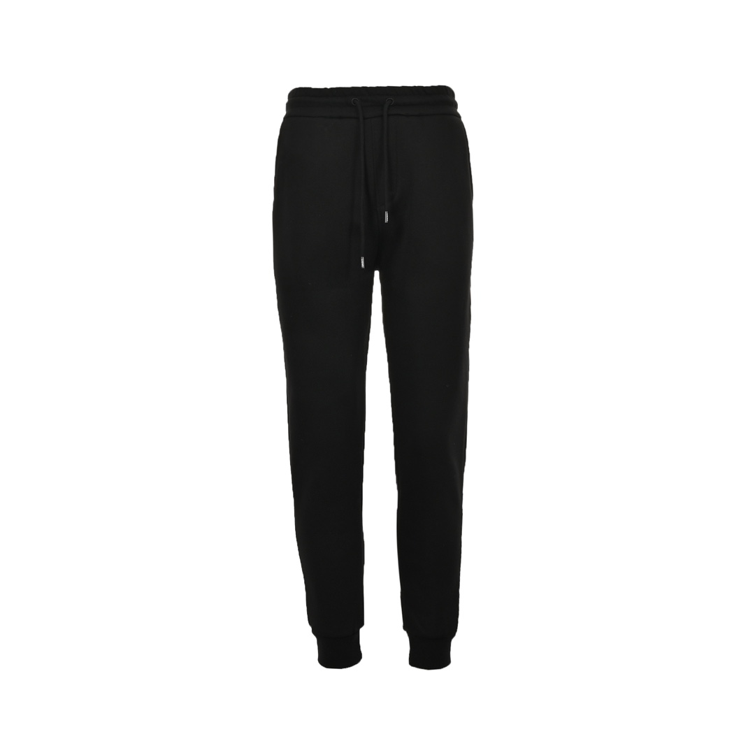 Loewe 23Fw leather patch pocket embroidered flame fleece trousers