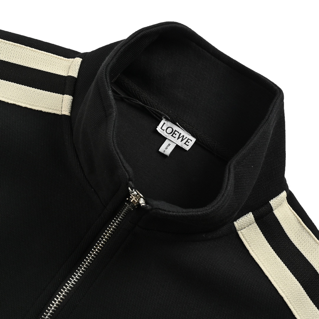 Loewe 24Fw colorblock web embroidered jacket