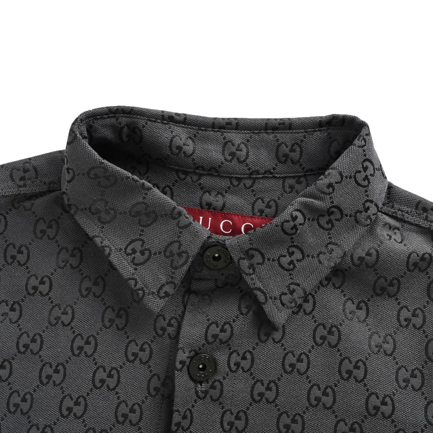 Gucci 25ss full print monogram jacquard suit short sleeve shirt