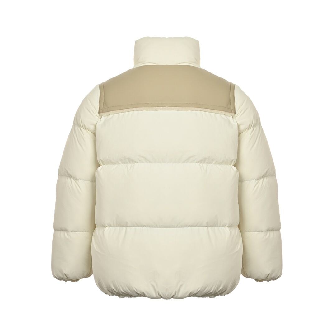 Moncler sheepskin patchwork down jacket