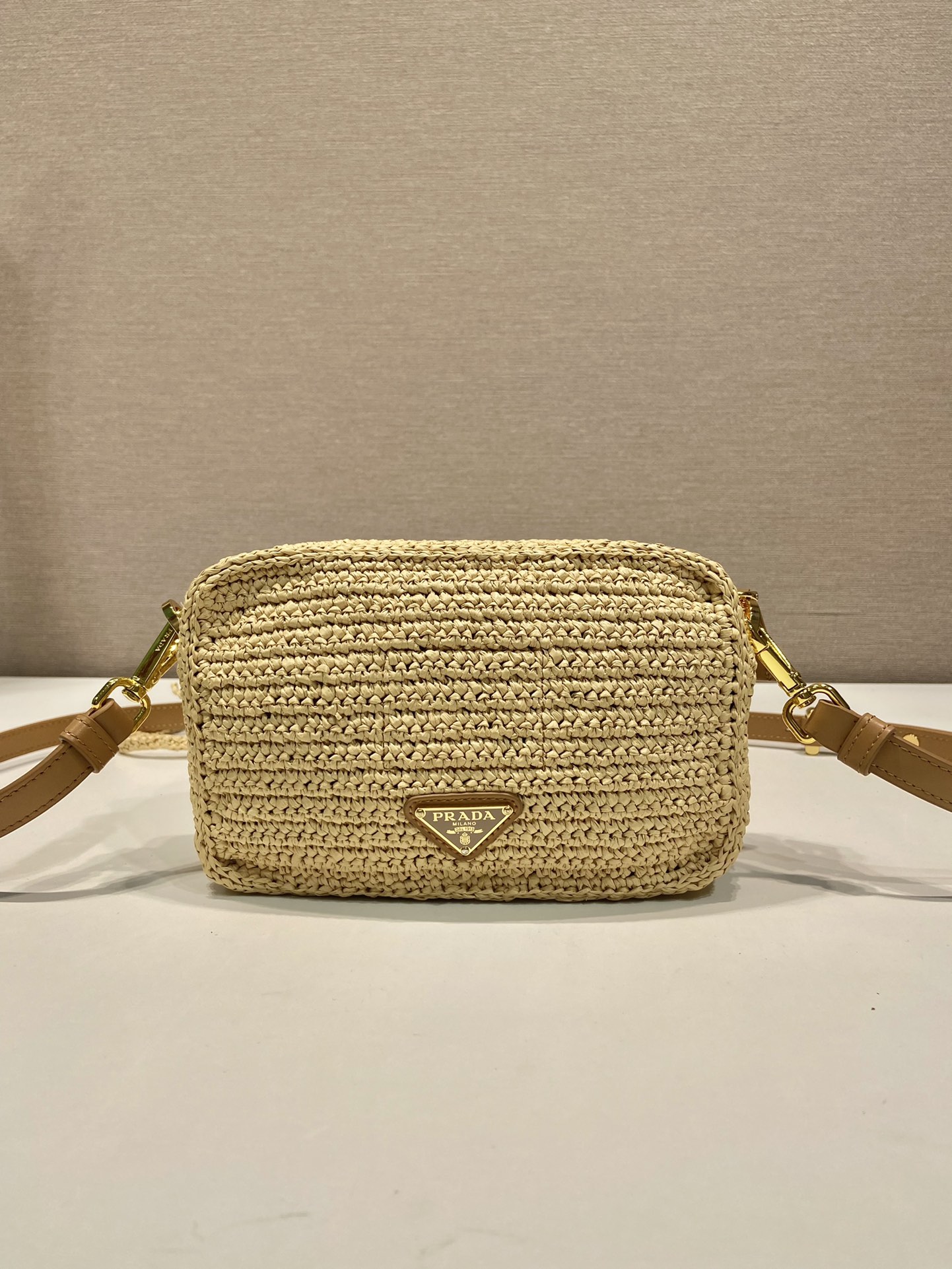 Prada New Straw Shoulder Bag 1BH196