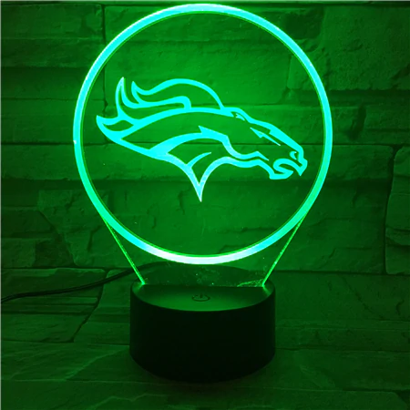 DENVER BRONCOS 3D LED LIGHT LAMP