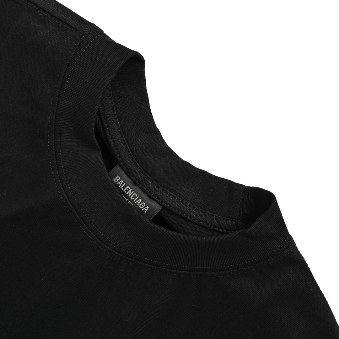 Balenciaga 24ss graffiti letter logo short sleeve