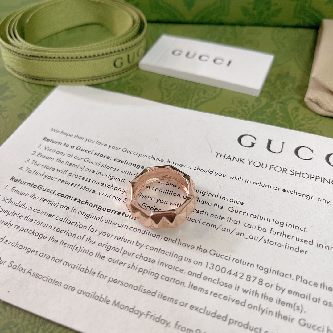 GUCCI Rose Gold Diamond Ring