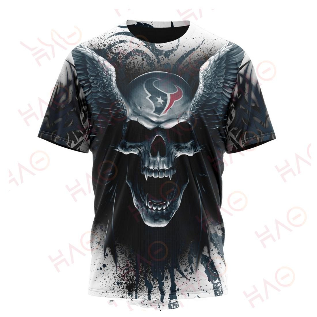 HOUSTON TEXANS 3D HOODIE SKULL ART