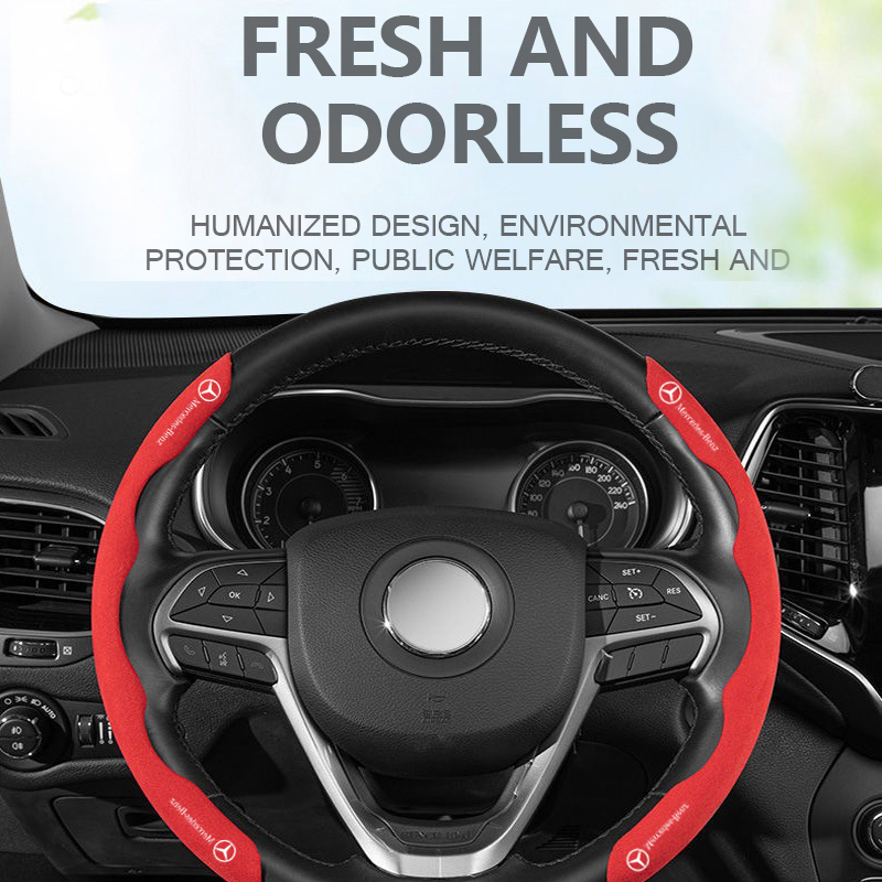 Suede Steering Wheel Cover(1 Pair)