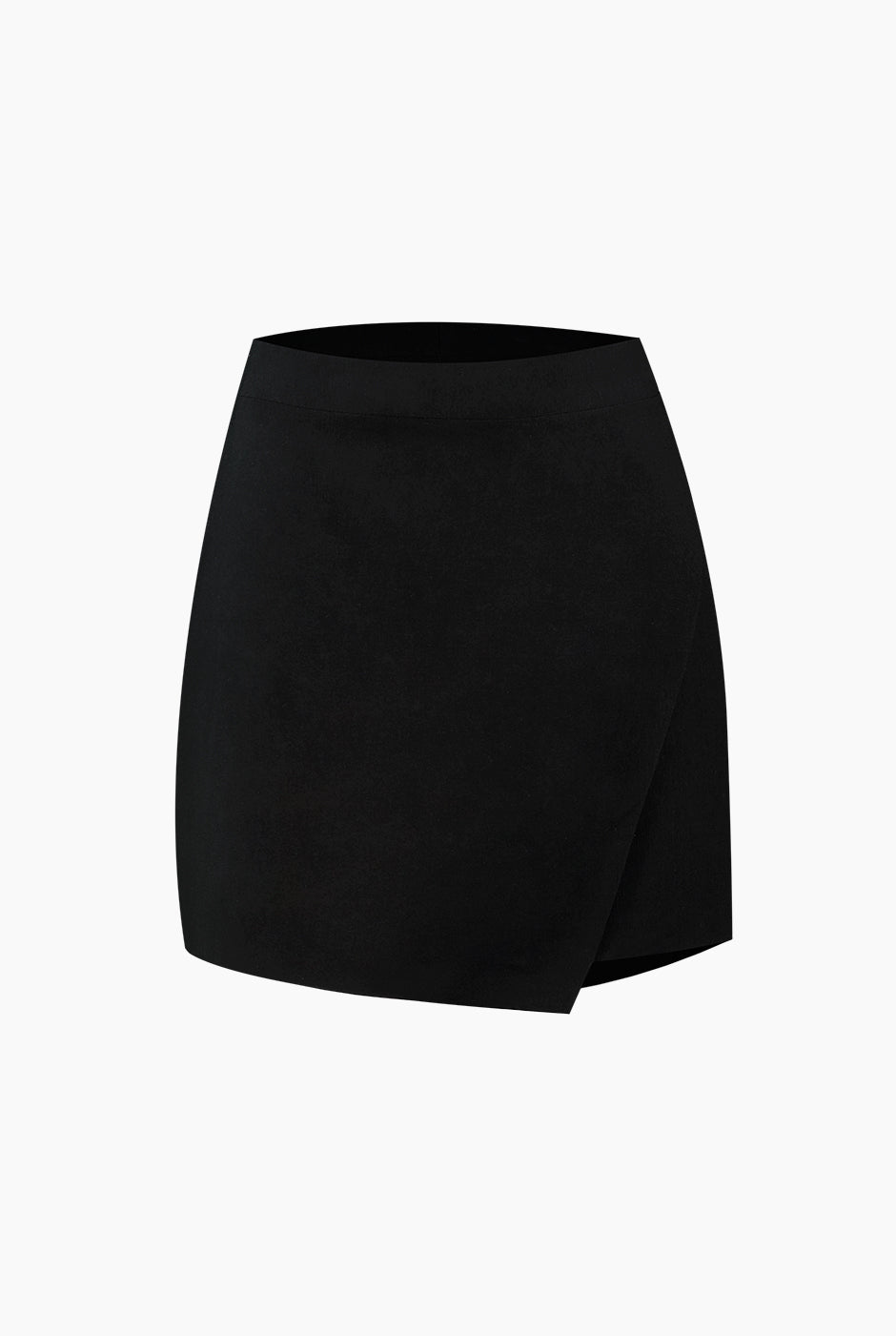 Falda corta negra con pinzas
