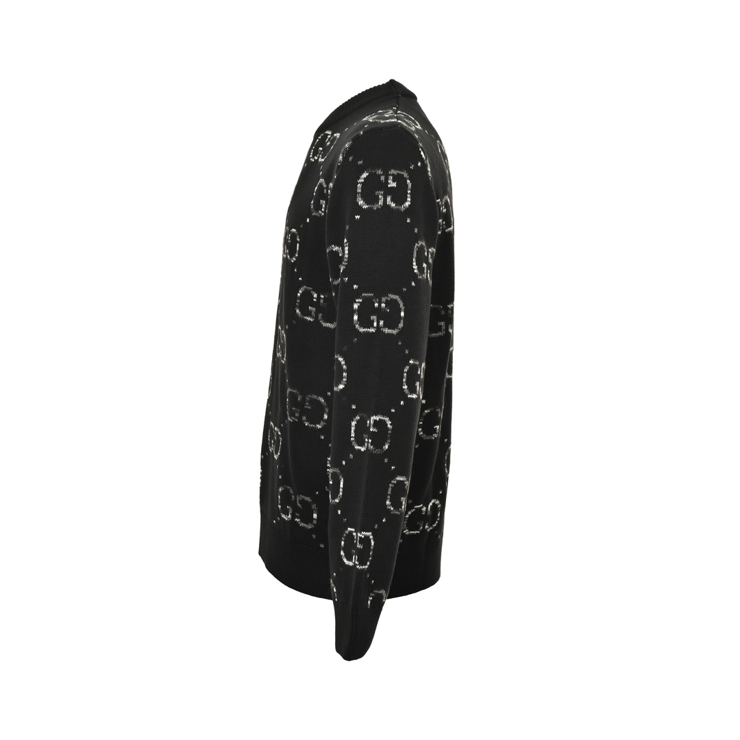 Gucci 24Fw Classic Interlocking G Jacquard Crew Neck Sweater
