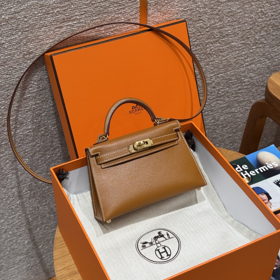 Hermès Kelly Mini 2 37Gold Handbag (Handmade to Order)