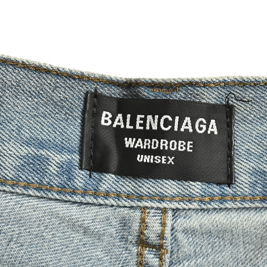 Balenciaga Hidden Dye Dirty Ripped Jeans