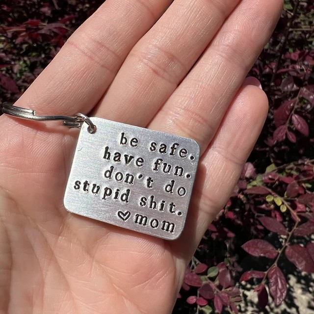 New Driver Hand Stamped Keychain | Graduation Gift