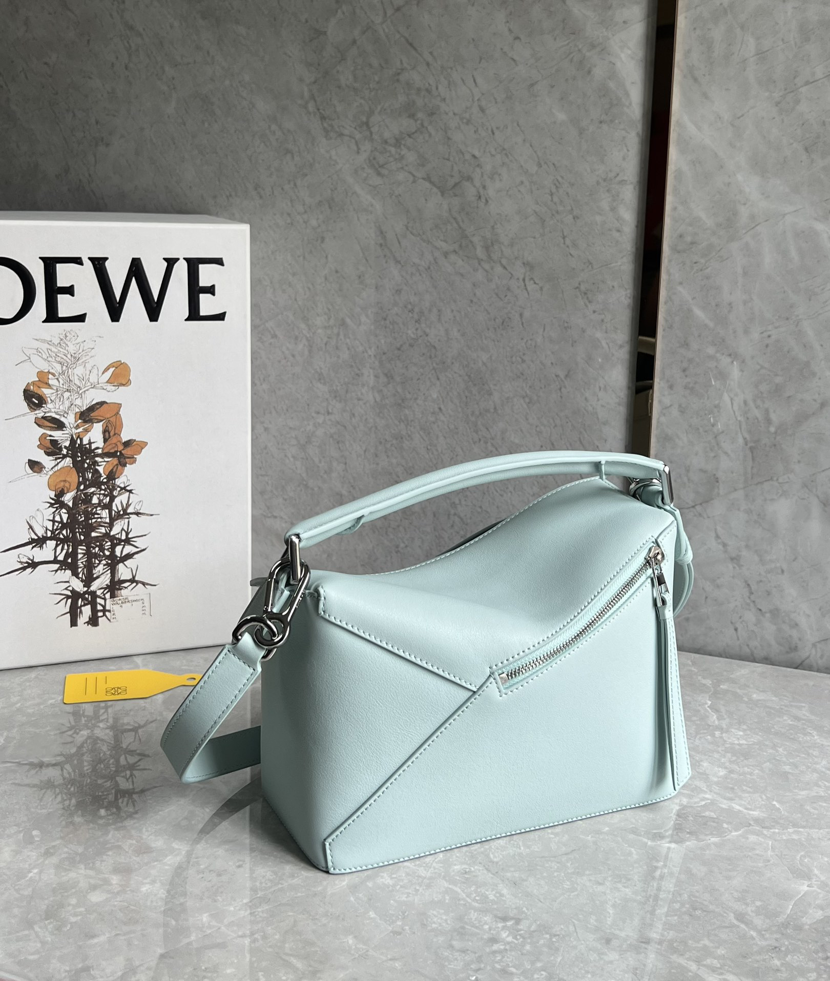 Loewe suede colorblocked zzle bag 0681