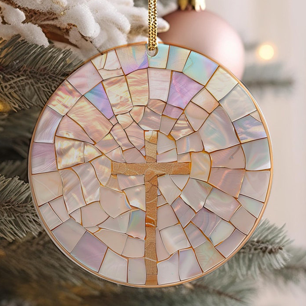 Christian Mosaic Ceramic Ornament