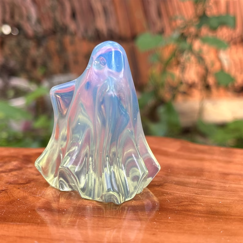👻Hand Carved Opalite Ghost