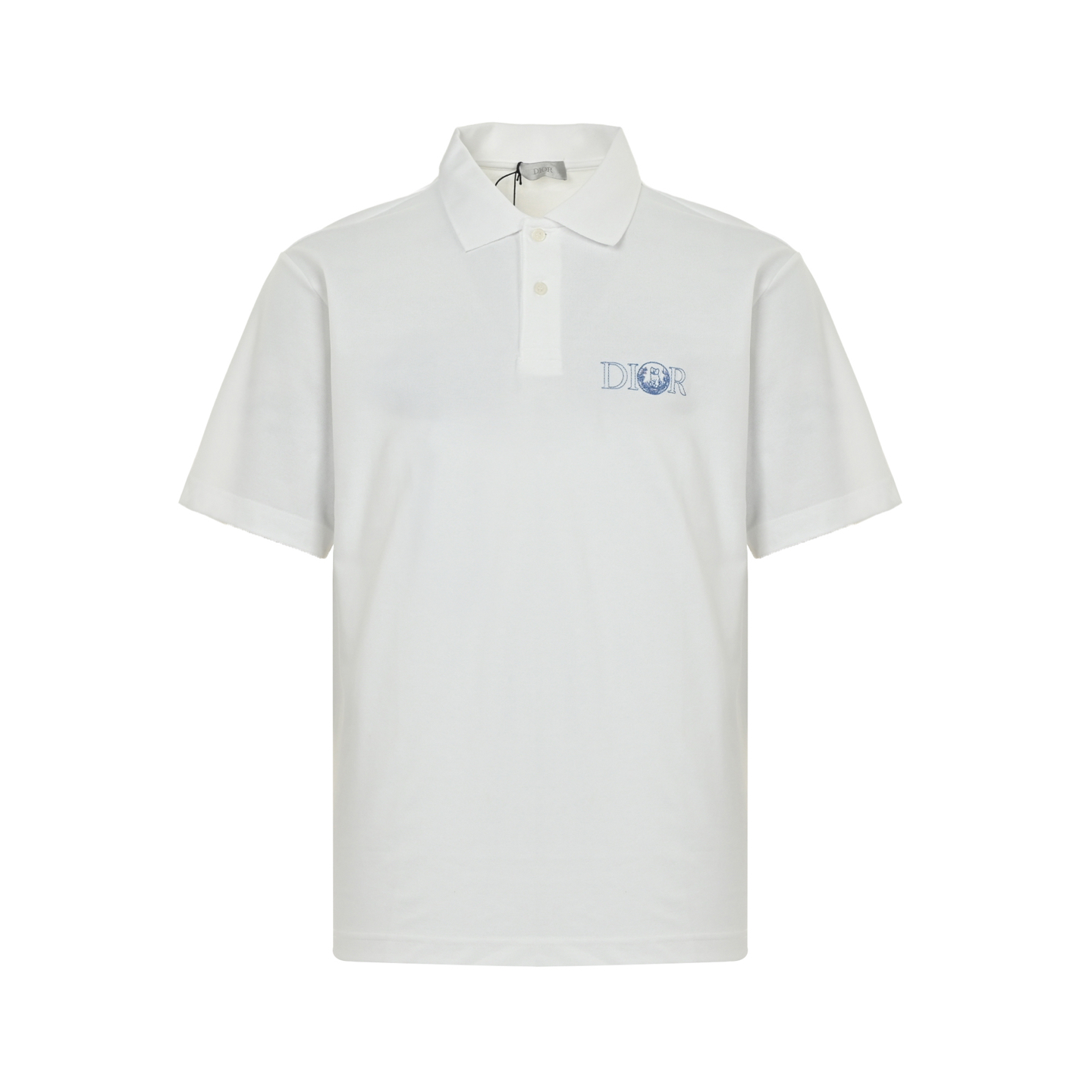 Dior 25ss blue cat embroidered Polo short sleeve