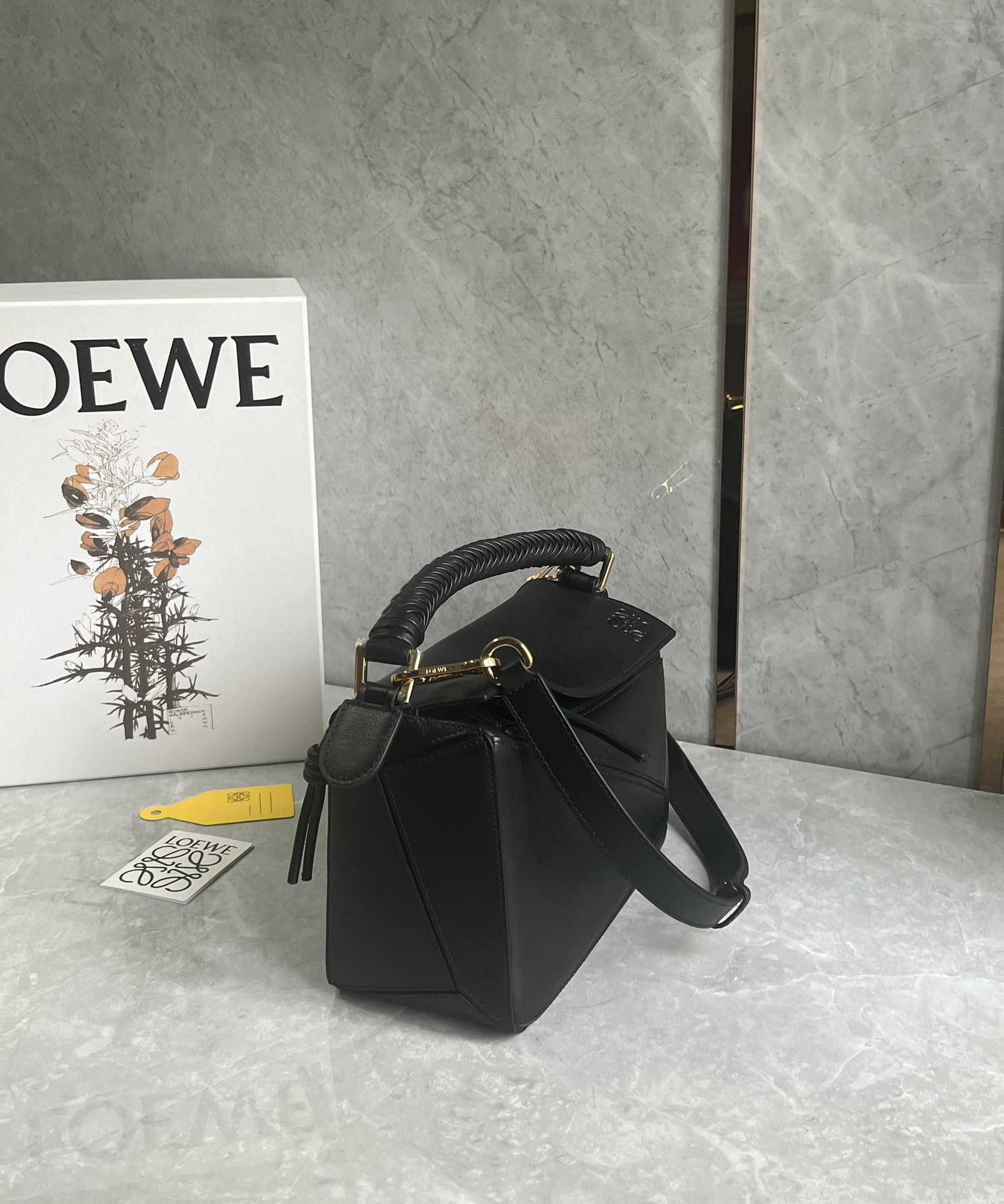 Loewe zzle bag with braided handle 0189