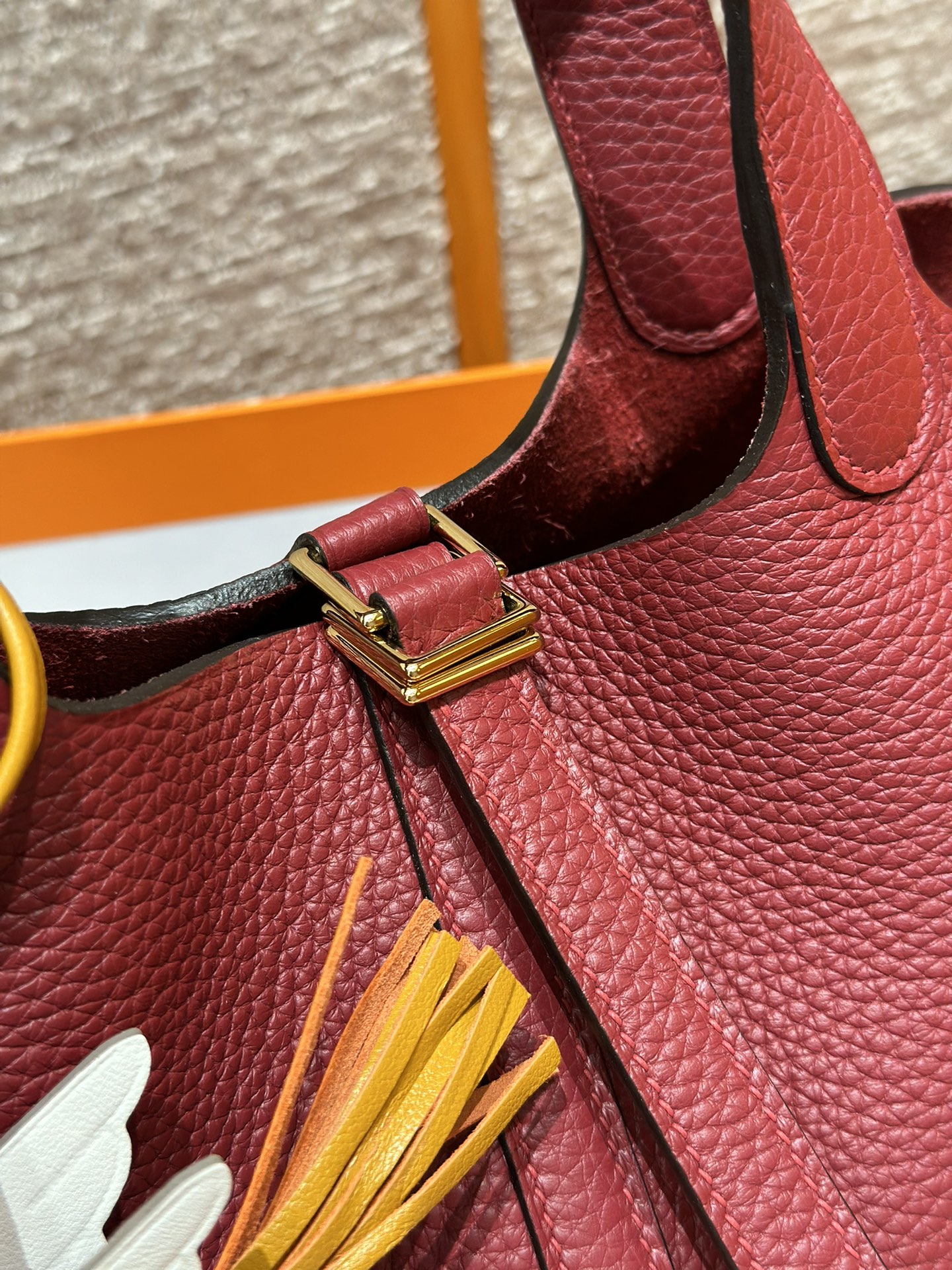 Hermès Picotin lo K1Rouge grenat handbag (handmade to order)