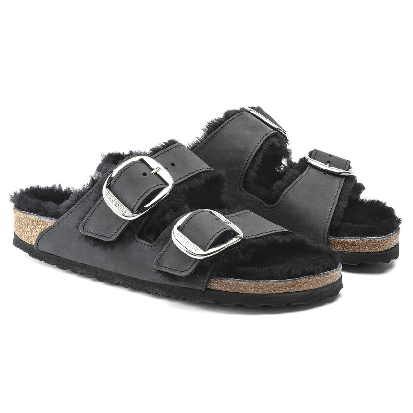Arizona Big Buckle Shearling Oiled Leather B-13268