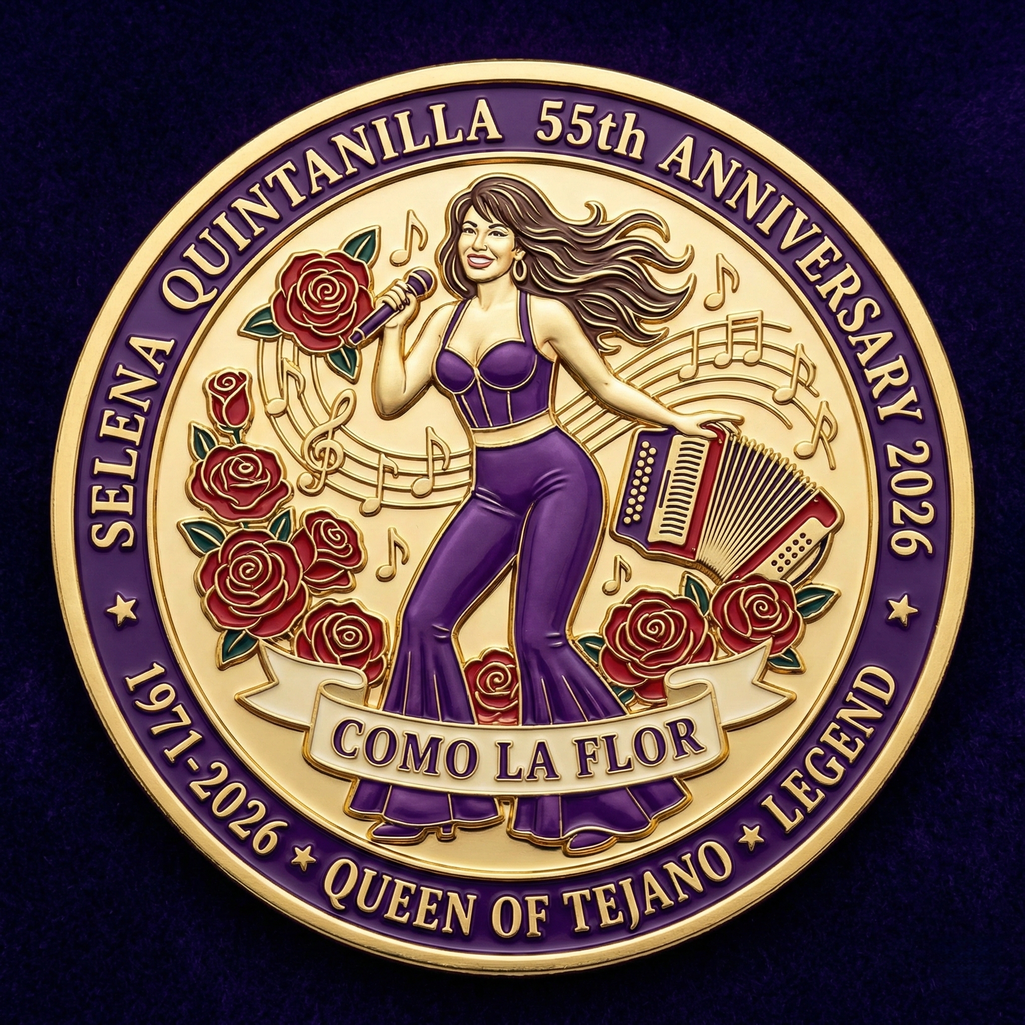 Selena Quintanilla 55th Anniversary Commemorative Coin