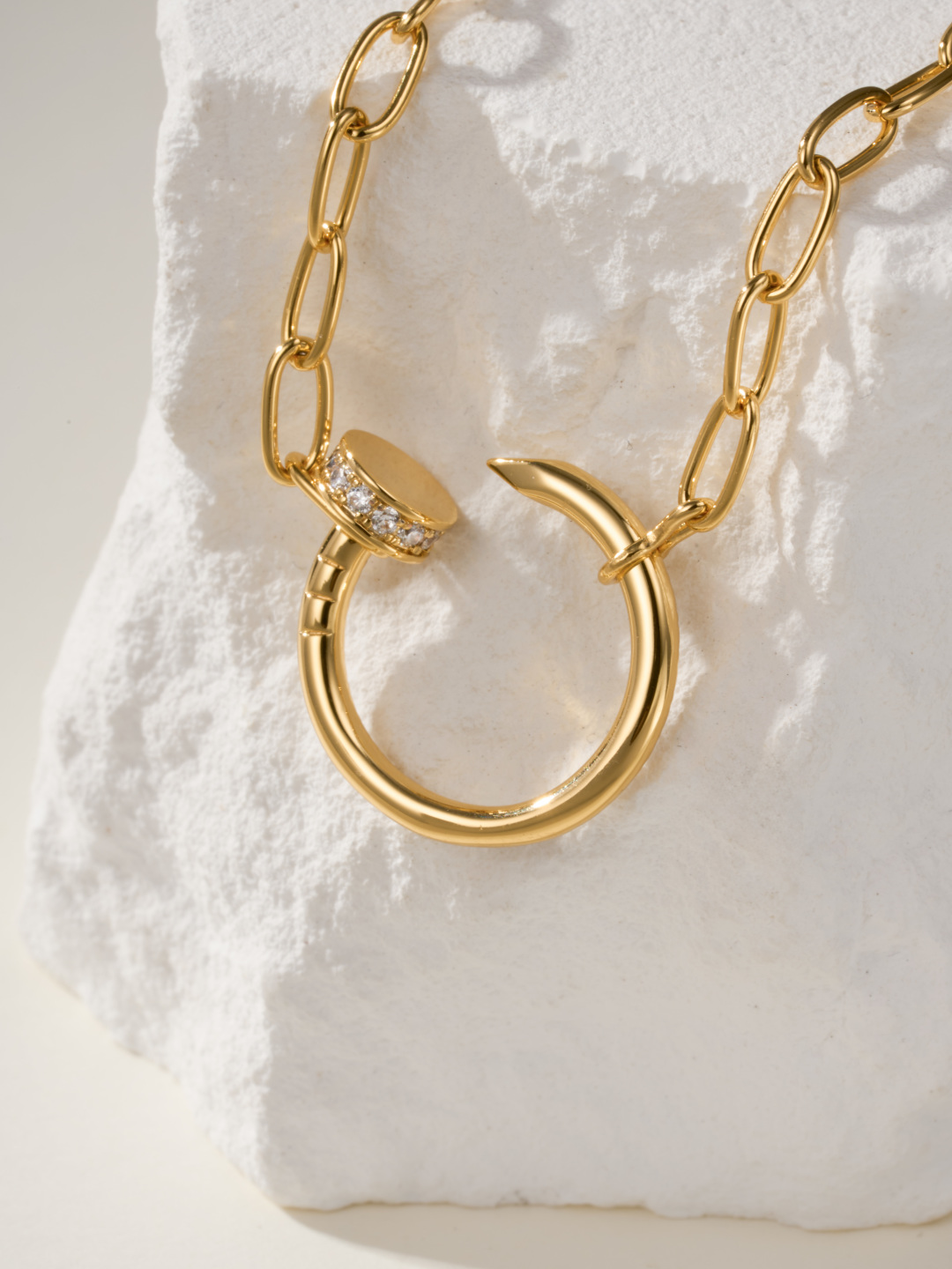 Cartier diamond nail necklace