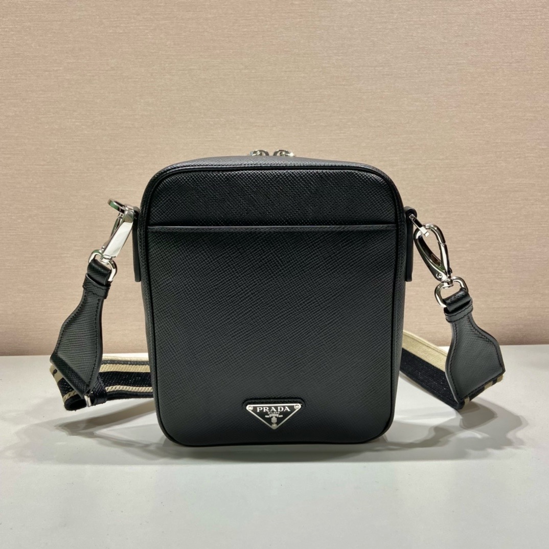 Prada Embroidered Ribbon Men's Crossbody Bag 2VH154