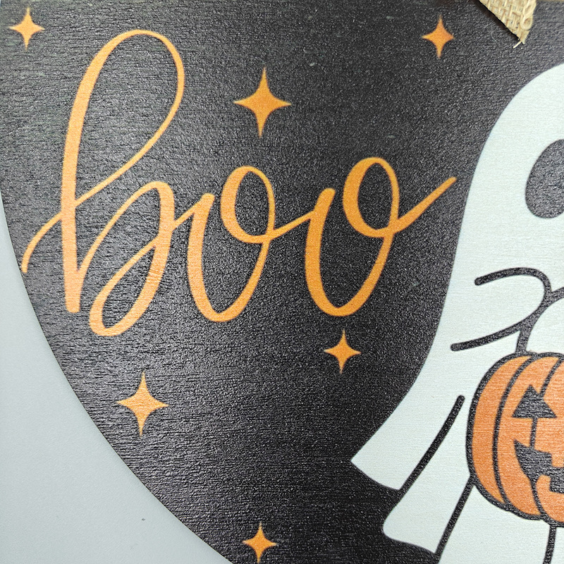 🎃👻Spooky White Ghost Pumpkin Boo Y'all Door Hanging Sign - 15.74 inches/40 cm