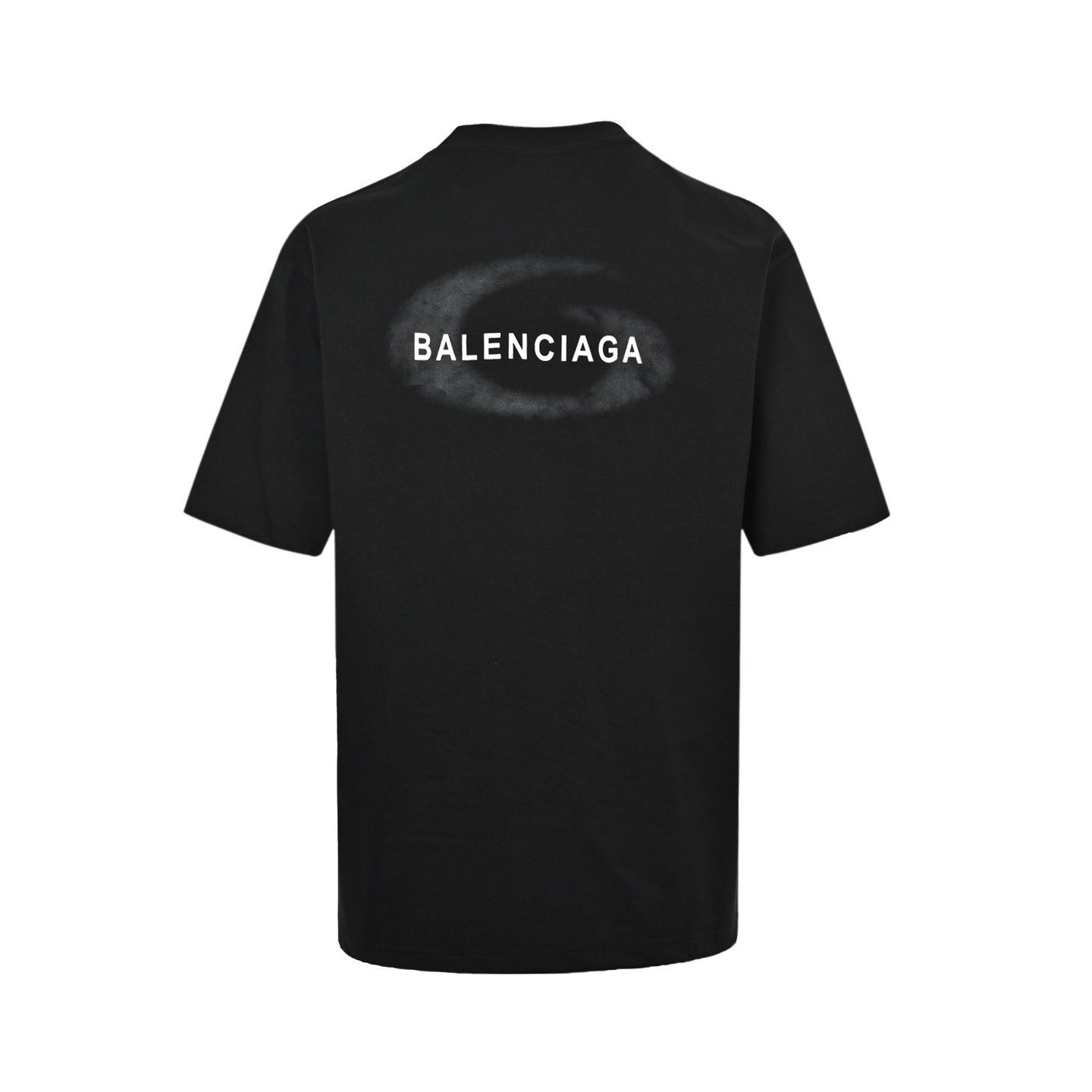 Balenciaga front and back gradient logo letter round neck short sleeves
