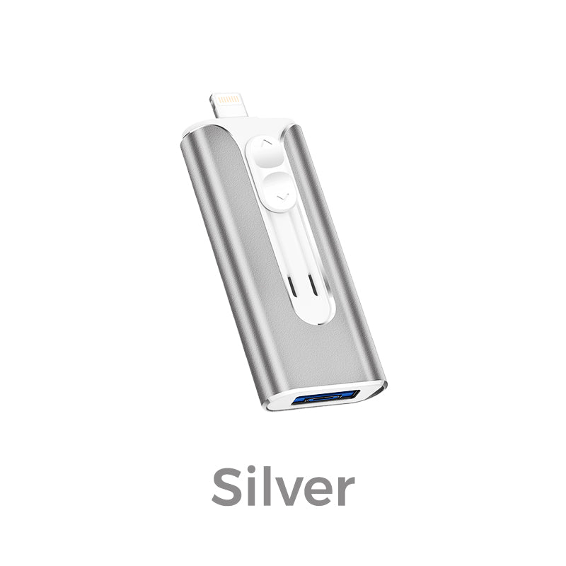 16GB~1TB Micro USB + MFi Certified Lightning + 8 Pin + USB 3.0 ⚡4 in1 Flash Drive for iPhone/iPad/Android/PC⚡