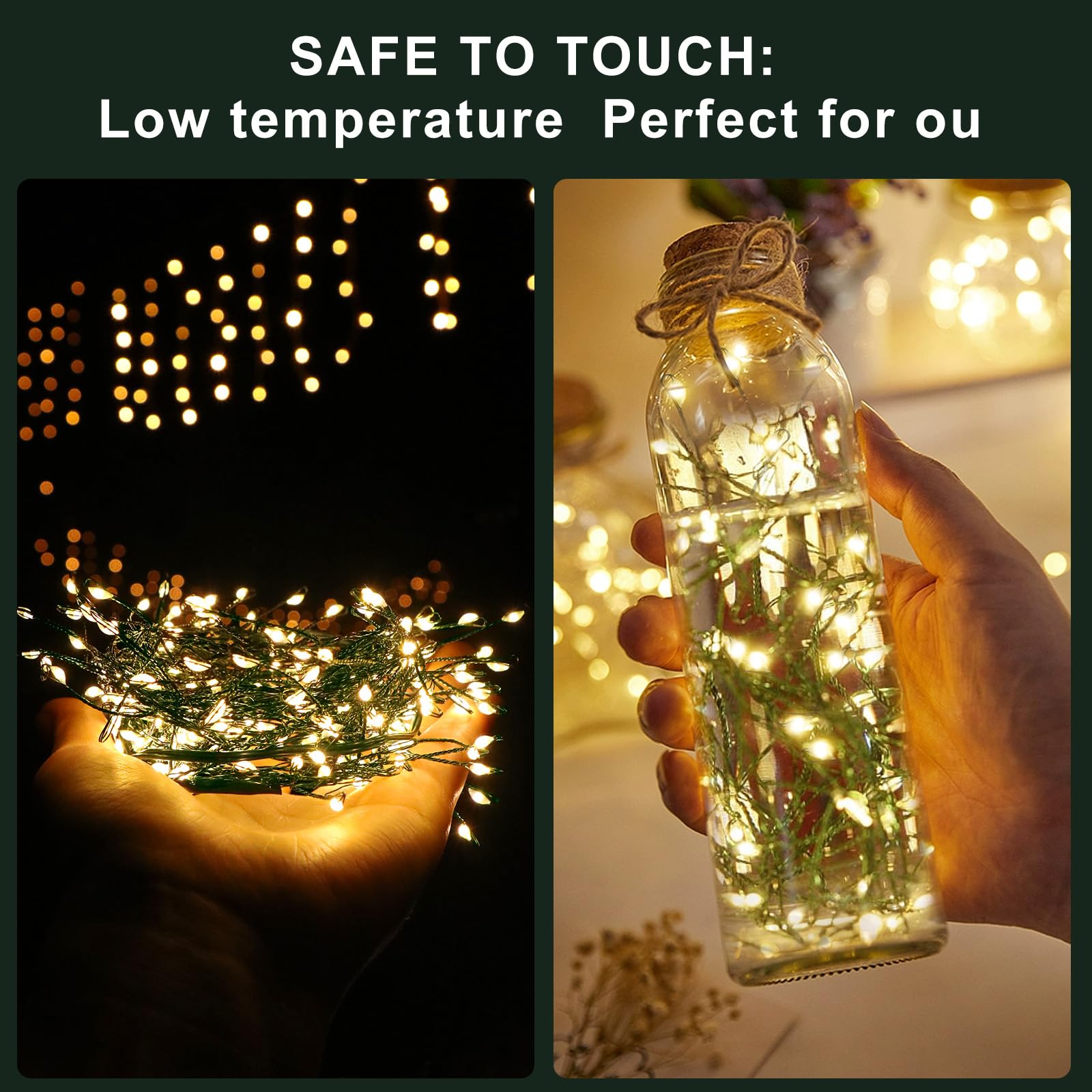 💥ON SALE💥10FT 100 Micro LED Fairy Lights with Remote, 8 Modes & Timer🎄✨