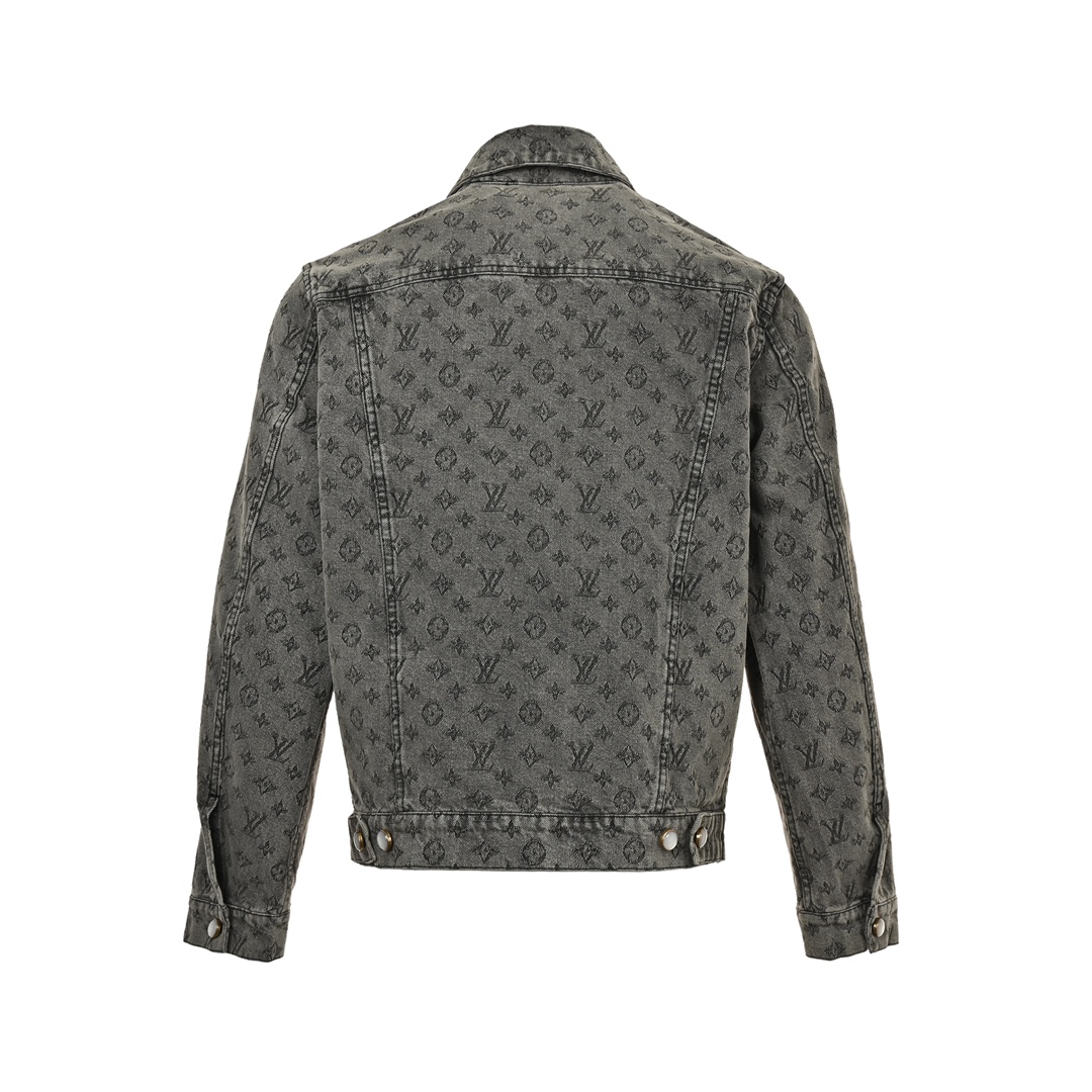 Louis Vuitton 24Fw grey monogram jacquard suit denim jacket
