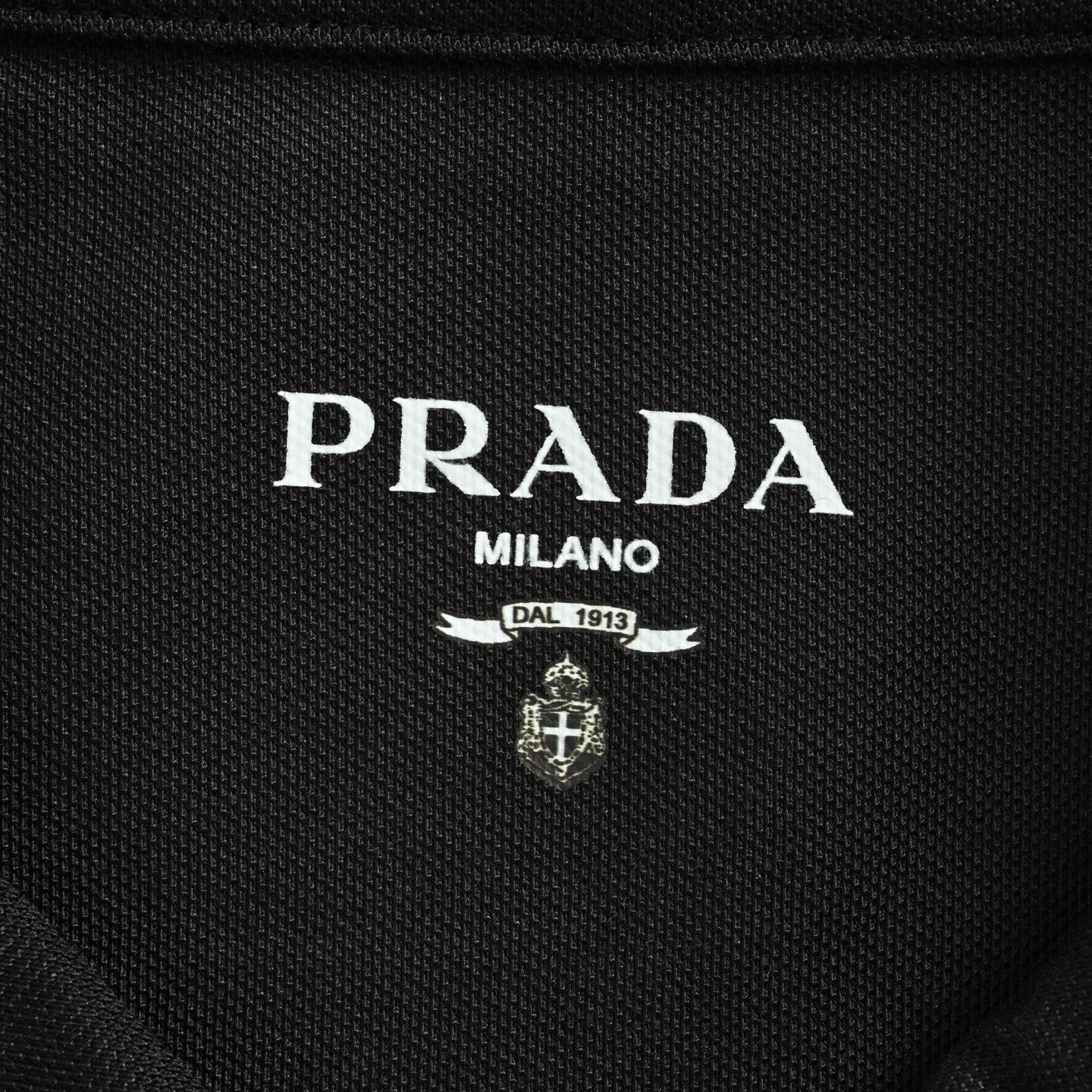 Prada 25ss logo button down short sleeve shirt