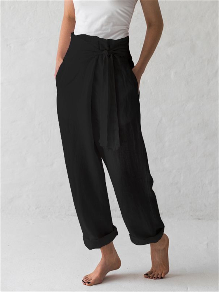 Comfy Wrap Wide Leg Pants