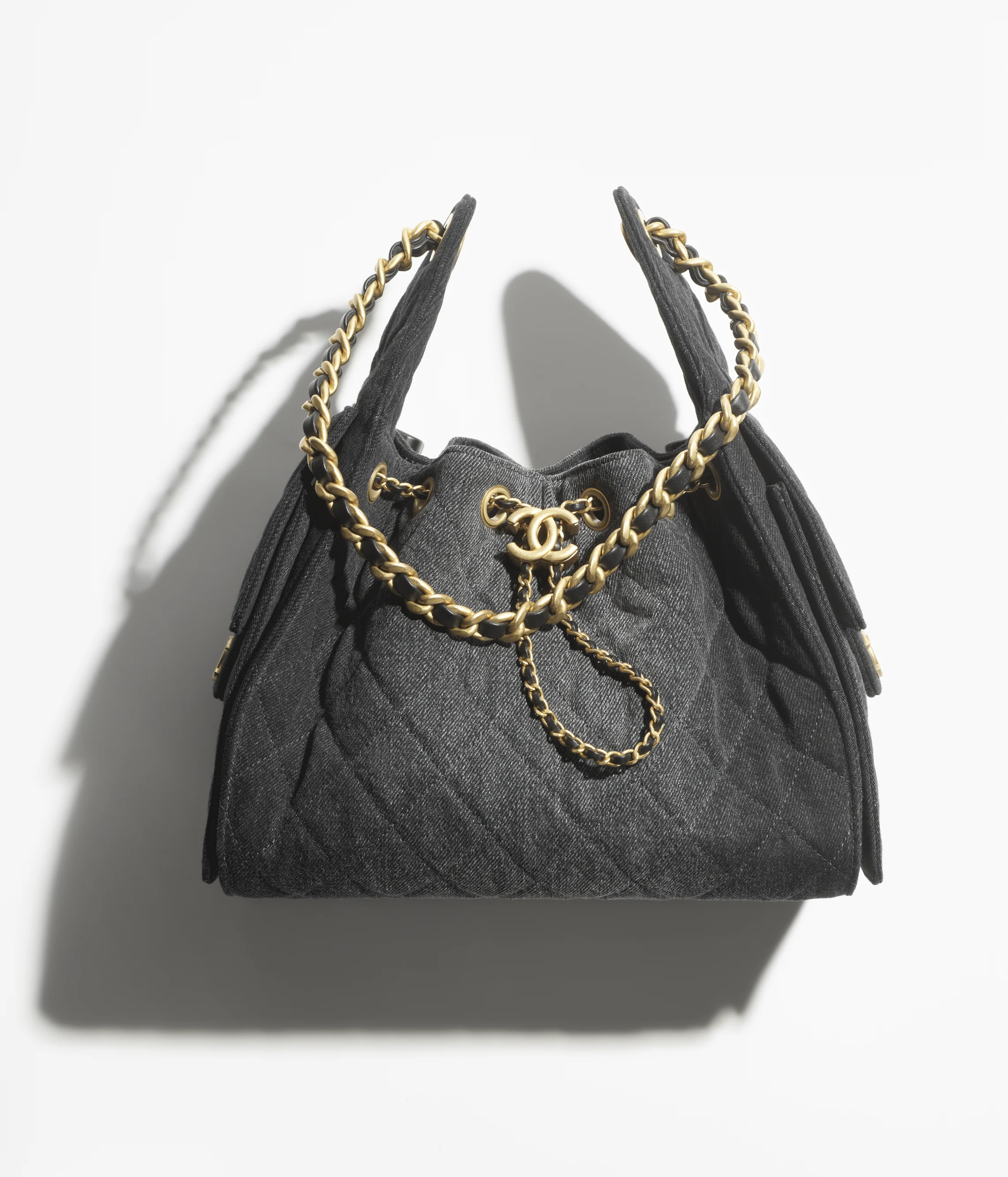 Chanel Small 25 Bag Suede & Gold-Tone Metal Black AS5293-B20520-U0725