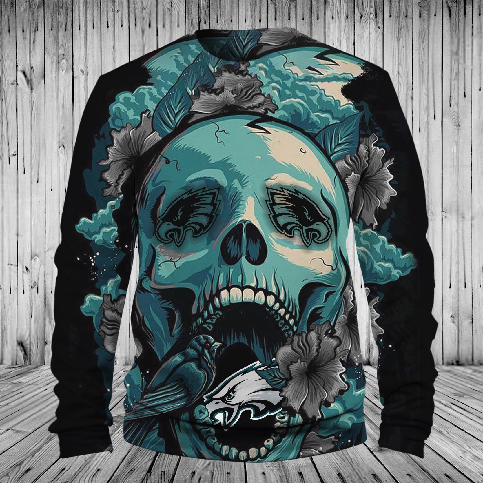 EAGLES HOODIE 3D FLOWER 25