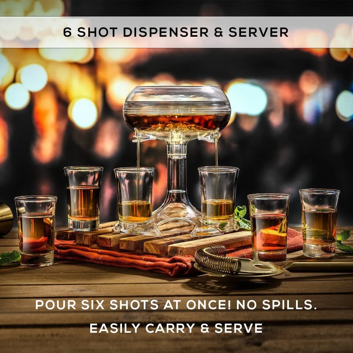 🌼🍷 6 Shot Glass Dispenser and Holder