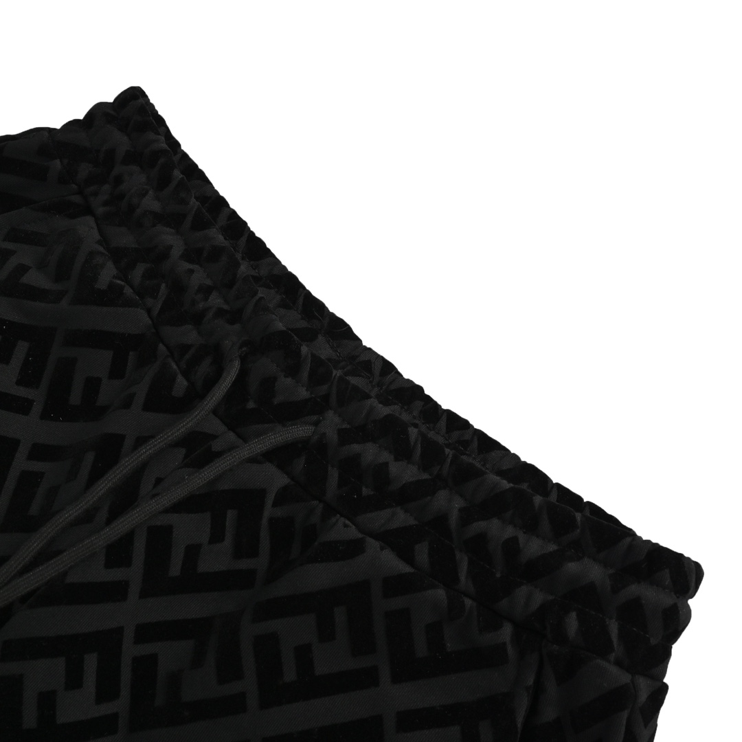 Fendi 24ss FF flocked twill lettering shorts