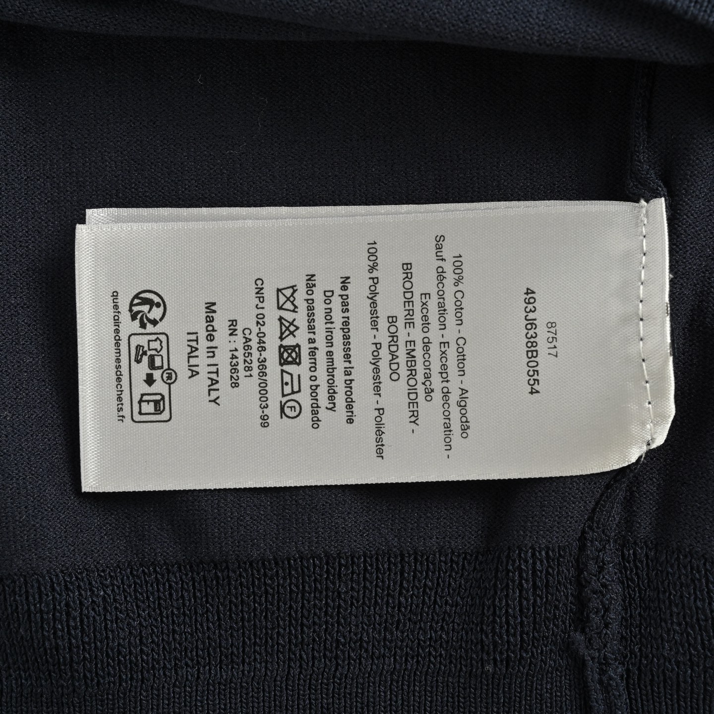 Dior 25ss diamond embroidered knitted short sleeves
