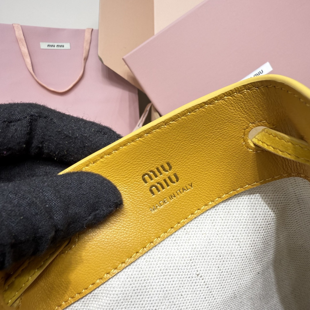 Miu Miu Suede Mini Bucket Bag 5NF460