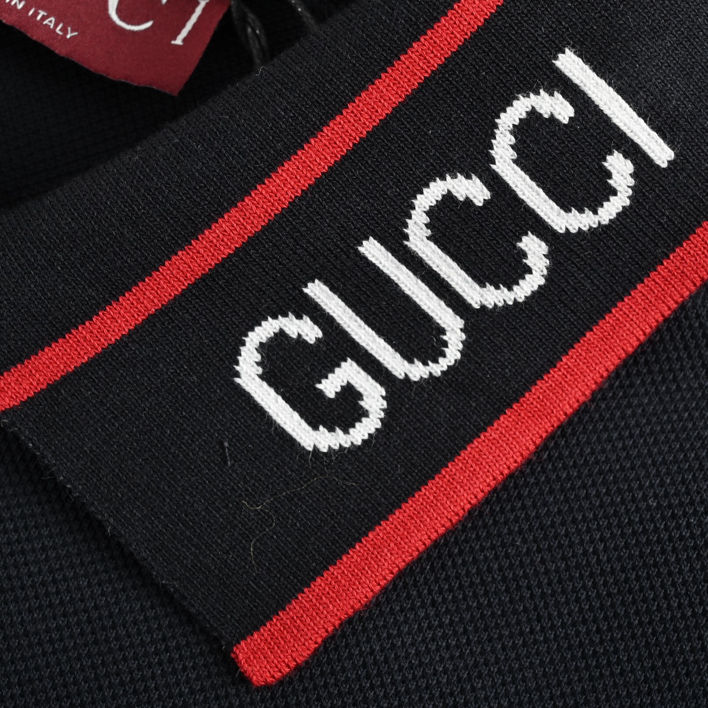 Gucci 25ss collar letter jacquard Polo short sleeve