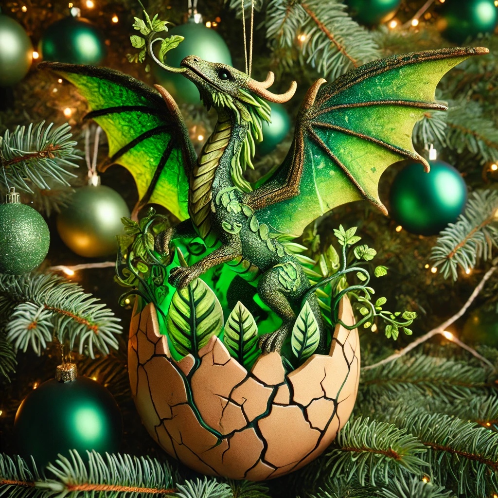 Elemental Dragon Christmas Ornament