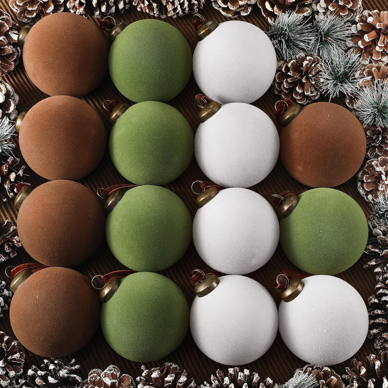On Sale🔥Set of 15 pcs Velvet Christmas Balls Ornaments