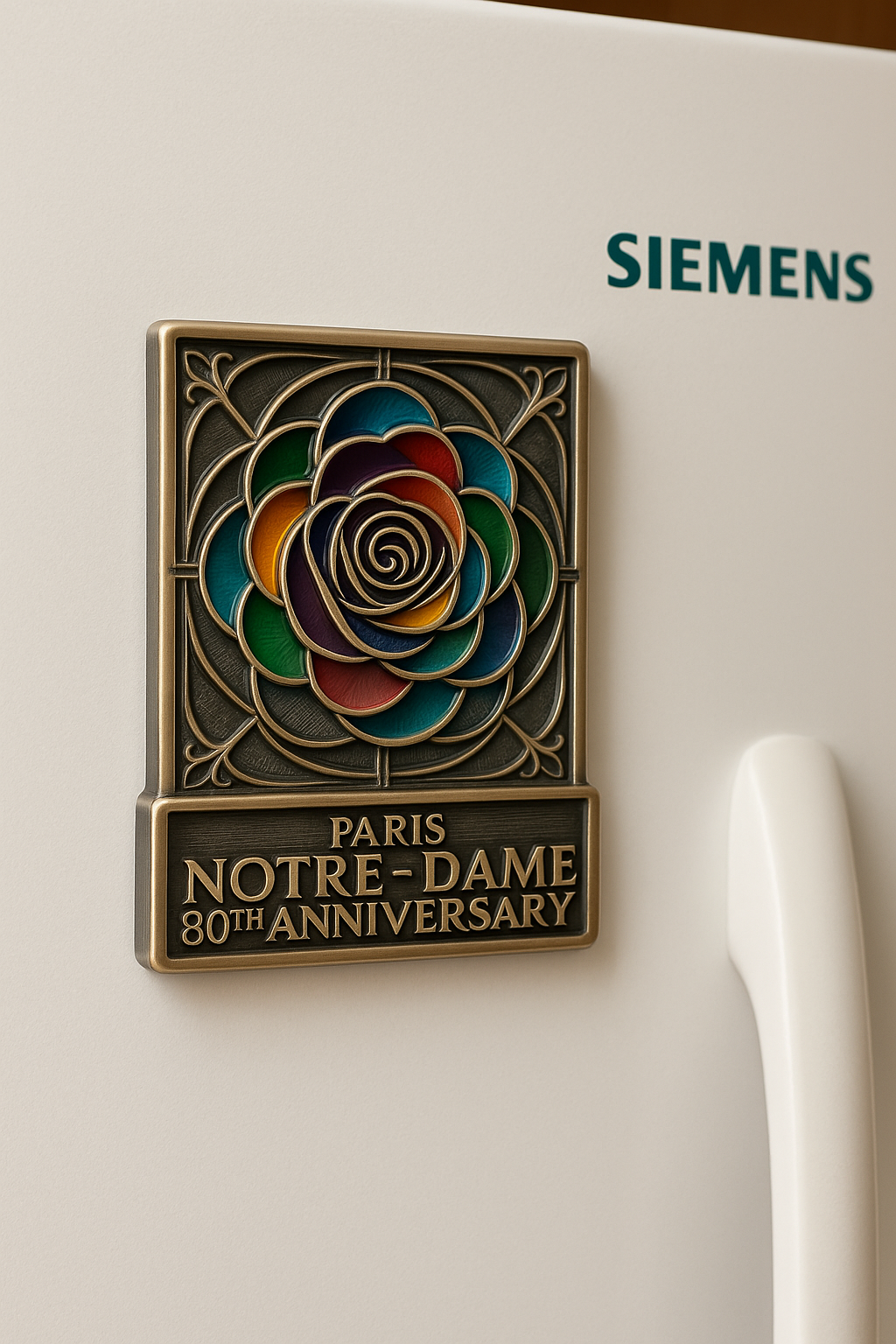 Paris Notre - Dame 80th Anniversary Fridge Magnet