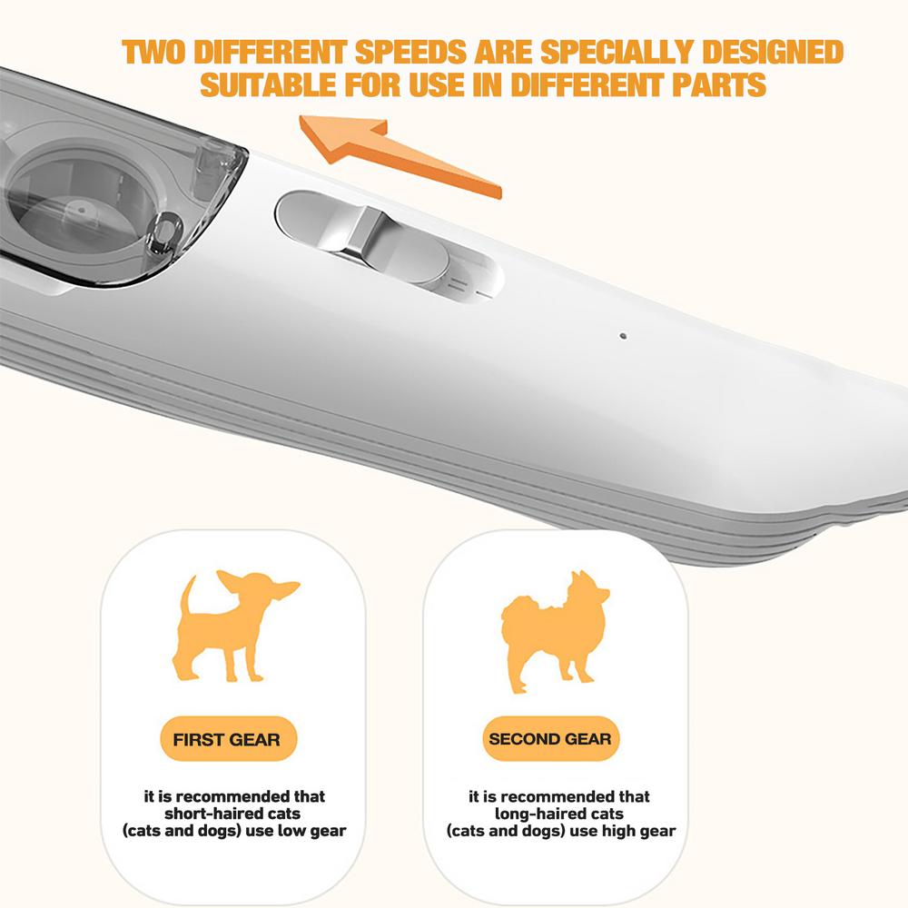 (2024 New Arrival-40% OFF)🎉Vacuum Pet Hair Bass Trimmer with Lights