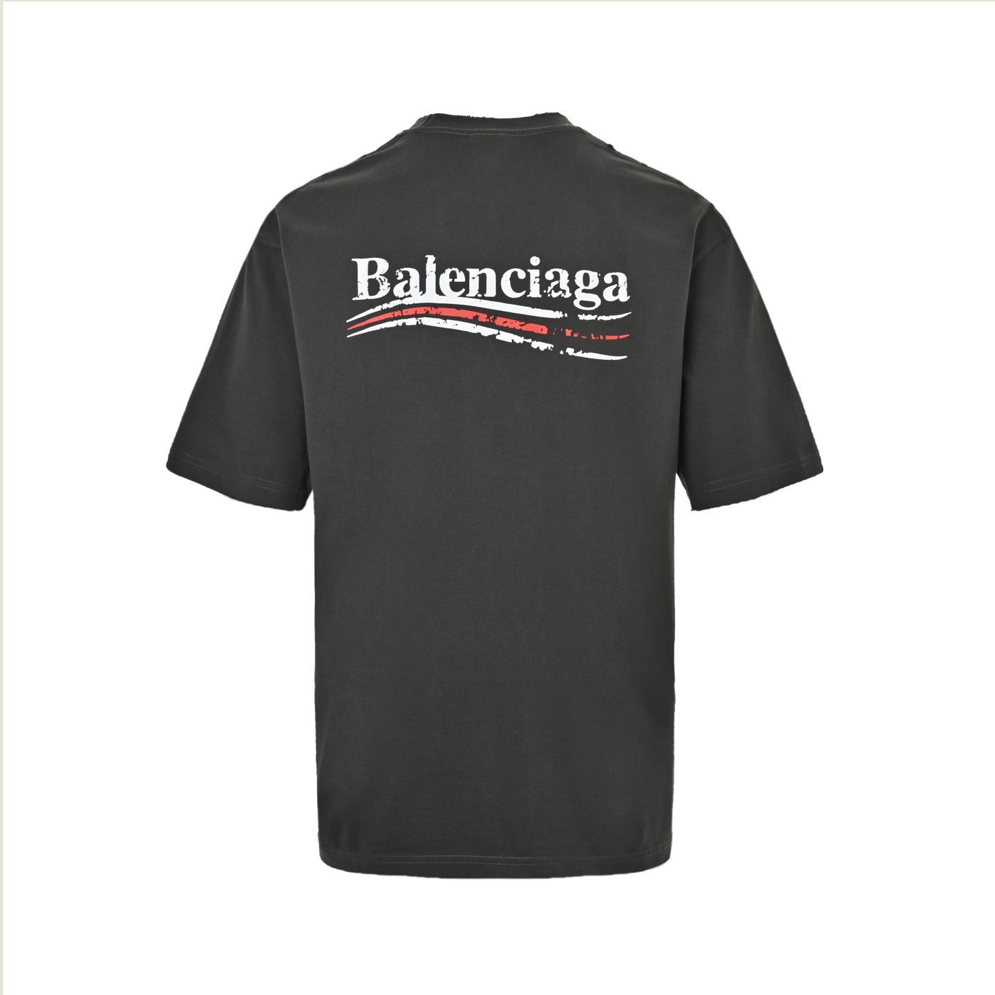 Balenciaga Cola mottled printing wash ripped short sleeves