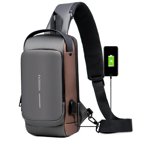 (🔥Father's Day Hot Sale-Save 50%OFF)-USB Charging Sport Sling Anti-theft Shoulder Bag(Great Gift🎁)-BUY 2 GET FREE SHIPPING