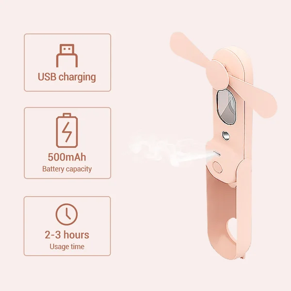 🔥The Hot Summer Is Coming Soon,50% Off🔥Portable Handheld Misting Mini Fan
