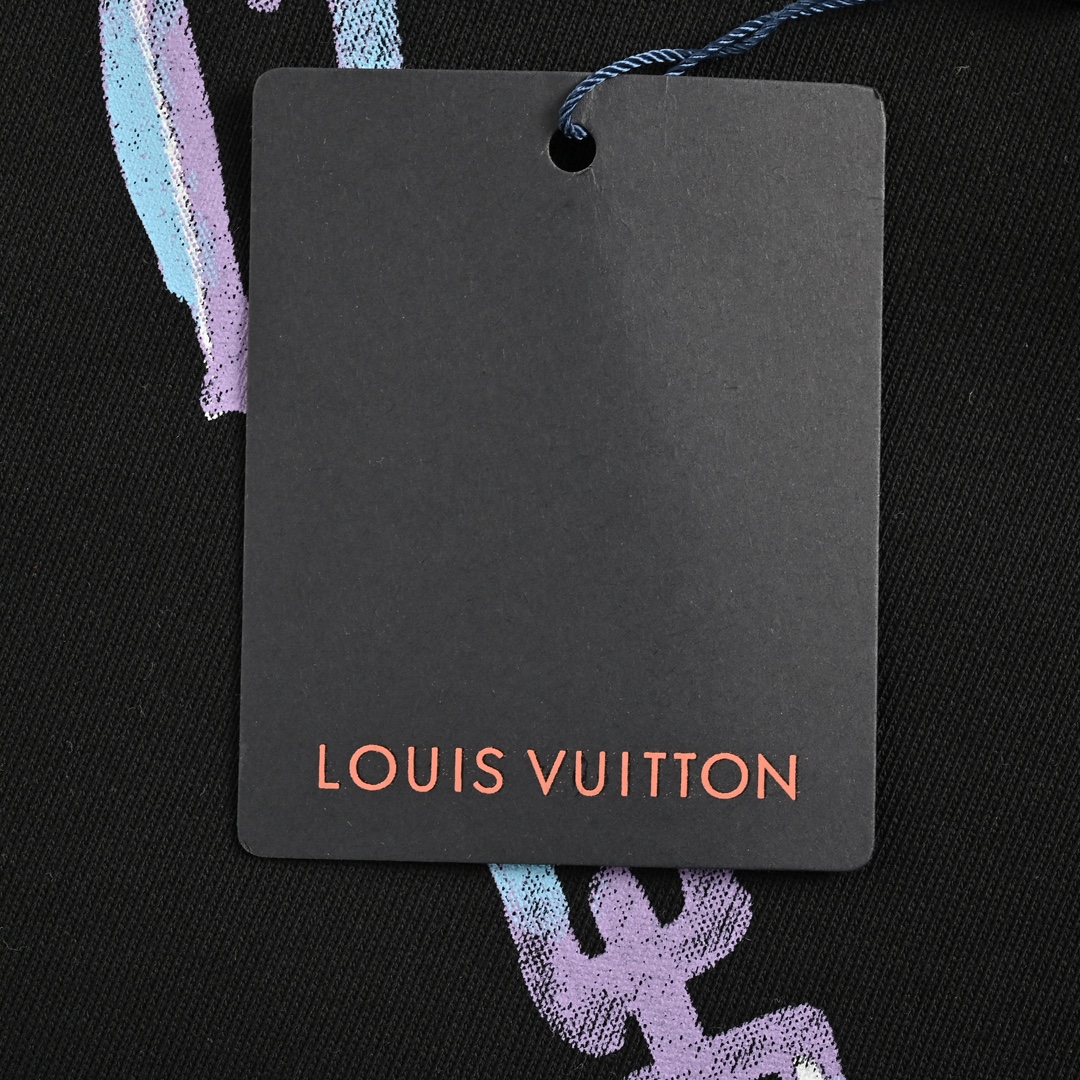 Louis Vuitton 24Fw gradient necklace pendant print crew neck sweatshirt