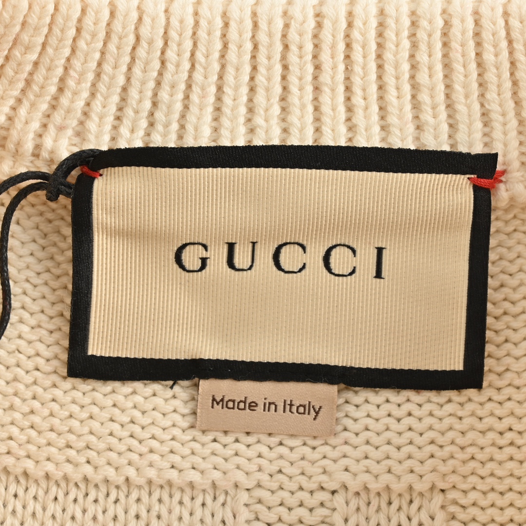 Gucci 24Fw red striped crewneck sweater