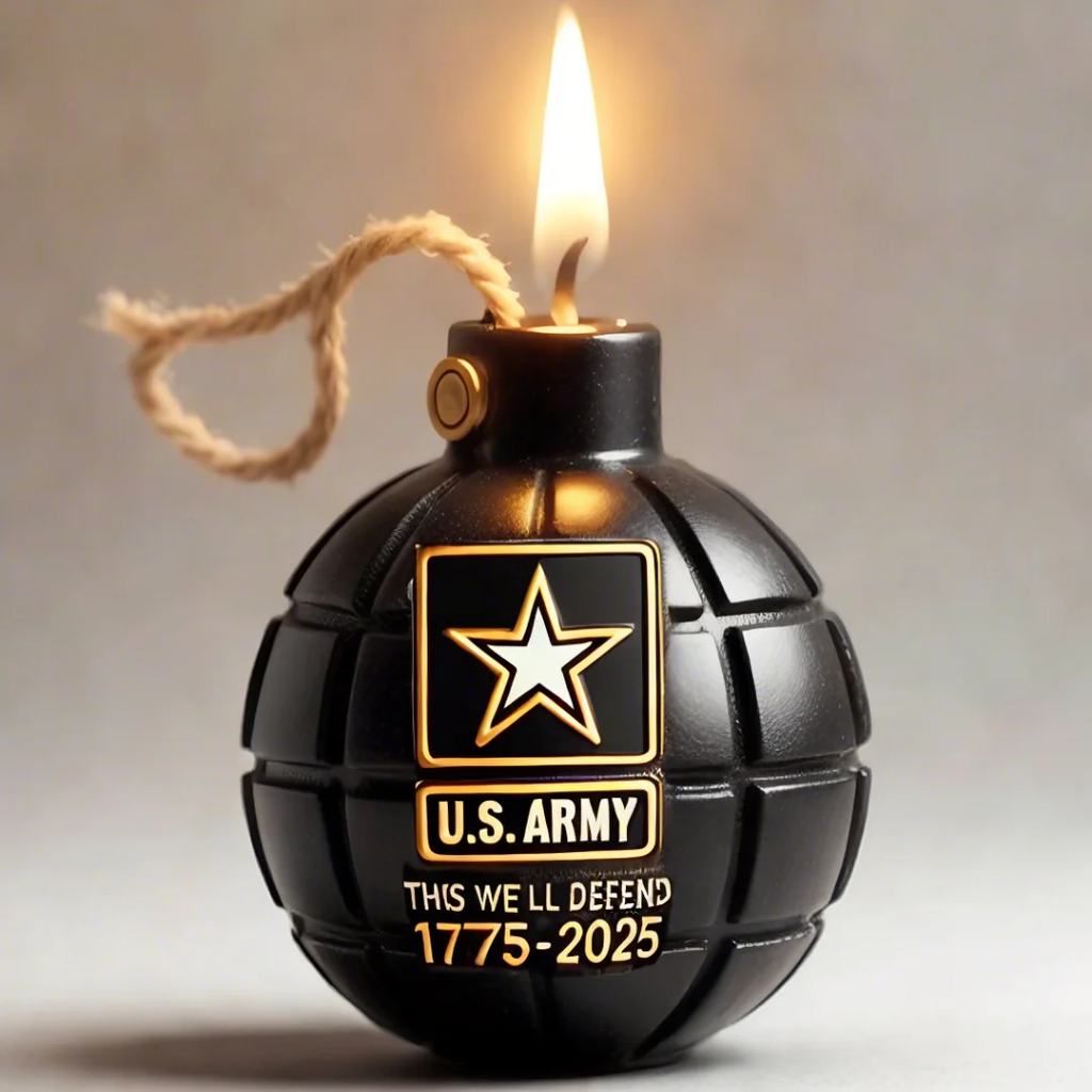 250th Anniversary Military Commemorative Bomb-shaped Candle